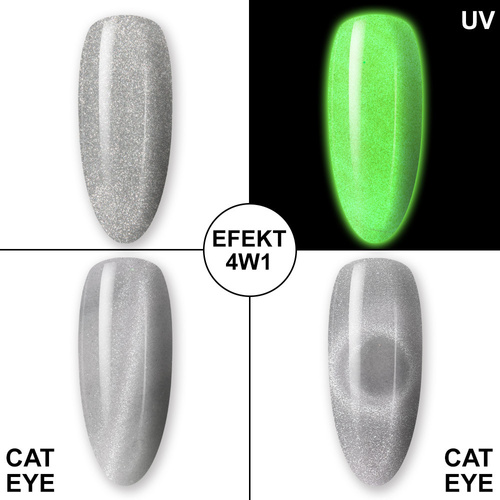 5+1gratis Lakier hybrydowy świecący w ciemności MollyLac Night Glowing Freestate HEMA/Di-HEMA Free 10g Nr 676