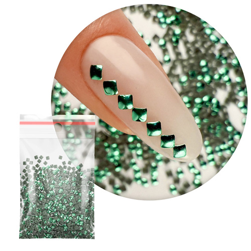 ShinePins gładkie ćwieki błyskotki ozdoby do paznokci kwadratowe mini NTN Premium Nr 6 5g