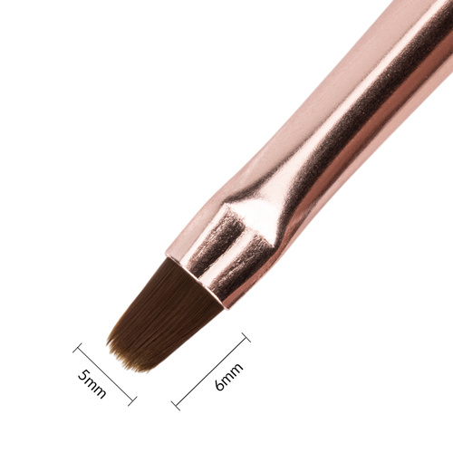 Pędzelek dwustronny do żelu Nr 4 i Nr 6 owalny panterka No Name