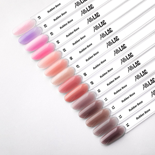 10+1gratis Baza kauczukowa Rubber Base AlleLac Juicy Peach HEMA/Di-HEMA Free 7g Nr 6
