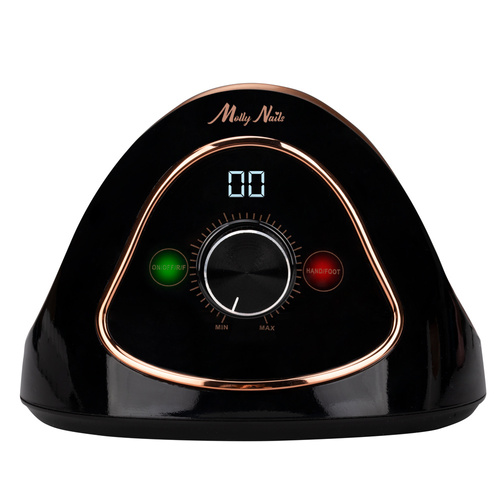 12sztuk Frezarka do paznokci 68W Molly Nails do manicure pedicure czarno-złota M15 45 000 obrotów