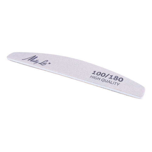 Pilnik do paznokci półksiężyc łódka MollyLac 100/180 Zebra 1szt