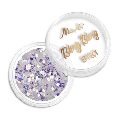 Pyłek do paznokci MollyLac Bling Bling Effect 1 g Nr 02