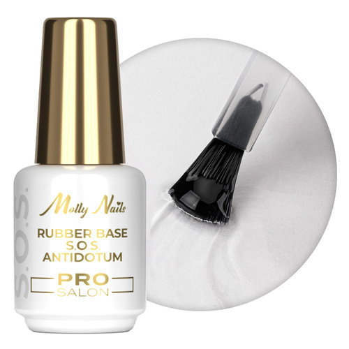 Baza kauczukowa elastyczne paznokcie manicure pedicure do ozdób S.O.S. Antidotum Pro Salon Molly Nails Clear 15g