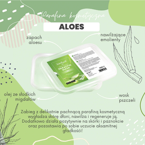 Parafina kosmetyczna Isabellenails o zapachu aloesu 500ml