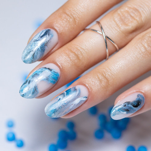 5+1gratis Lakier hybrydowy Molly Nails Neon Flashy Cat Eye HEMA Free 8g Nr 176