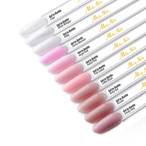 Żel budujący w butelce z pędzelkiem Gel in Bottle Molly Nails Pro Salon Nutty Nut HEMA/Di-HEMA Free 15g