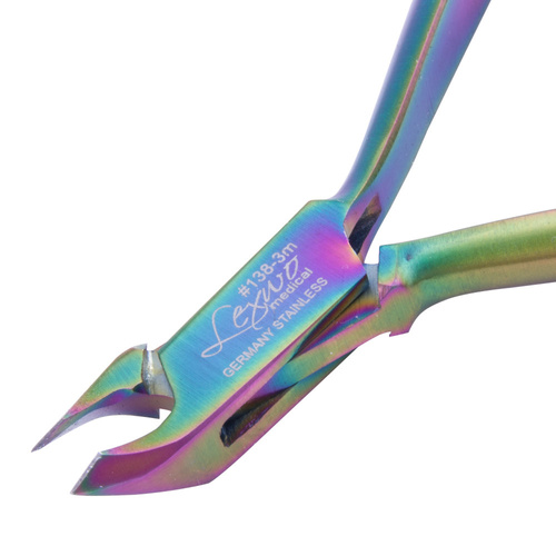 Cążki do skórek profesjonalne Lexwo multicolor 138-3 mm