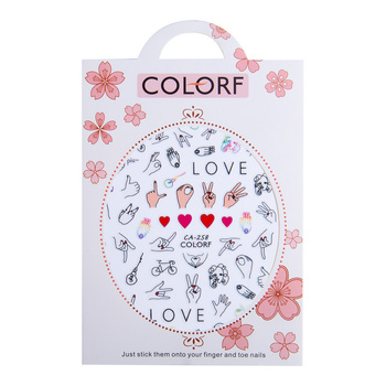 Naklejki do paznokci cienkie samoprzylepne walentynkowe CA-258