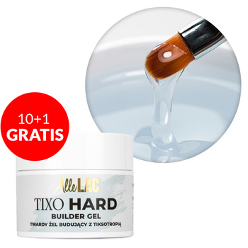 10+1gratis Żel budujący twardy z tiksotropią AlleLac Tixo Hard Builder Gel Clear 45g