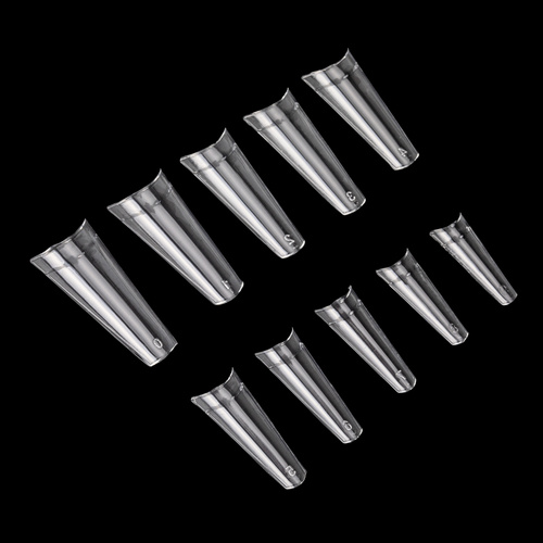 Tipsy do szybkiego przedłużania paznokci Nail Tips NTN Premium ballerina krótka kieszonka 100 szt