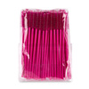 Szczoteczka do rzęs nylonowa różowa - patyczek różowy 50szt