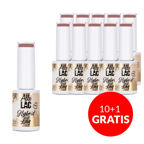 10+1gratis Lakier hybrydowy nasycona pigmentacja AlleLac Limited Edition HEMA/Di-HEMA Free 5g Nr 204