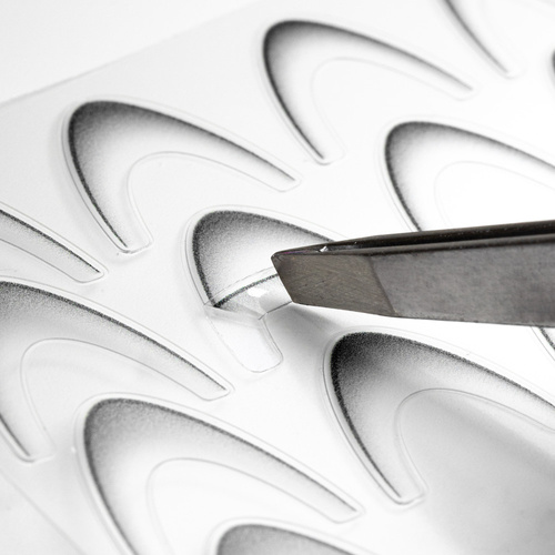 Gradientowe naklejki samoprzylepne na paznokcie/French/Ombre/Francuska linia uśmiechu 23szt. czarne SD-1934