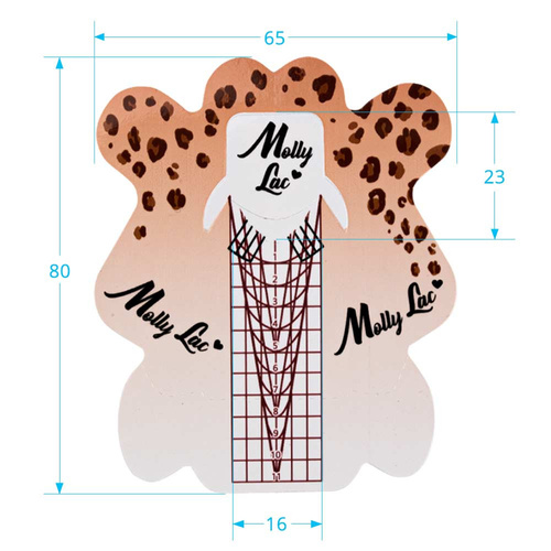Szablony formy do paznokci MollyLac panterka 500 szt