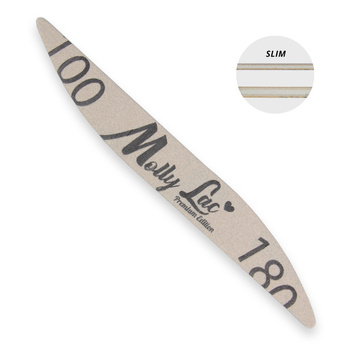 Pilnik do paznokci bezpieczny pakiet łódka fala elipsa MollyLac slim 100/180