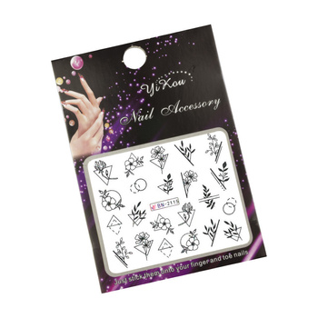 Naklejki wodne do paznokci kwiaty BN-2115