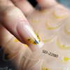 Naklejki samoprzylepne na paznokcie 5D/ French/ Francuska linia uśmiechu 20szt yellow SD-2280