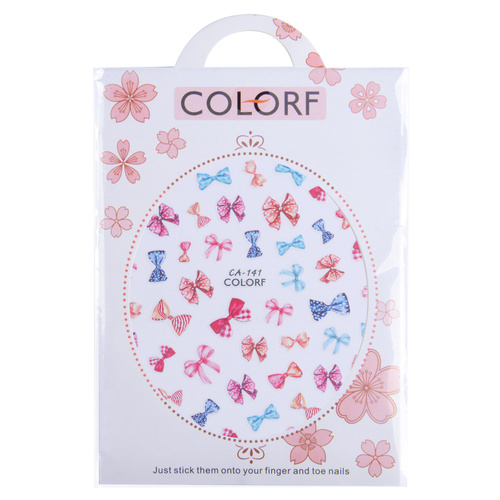 Naklejki do paznokci cienkie samoprzylepne kokardki CA-141