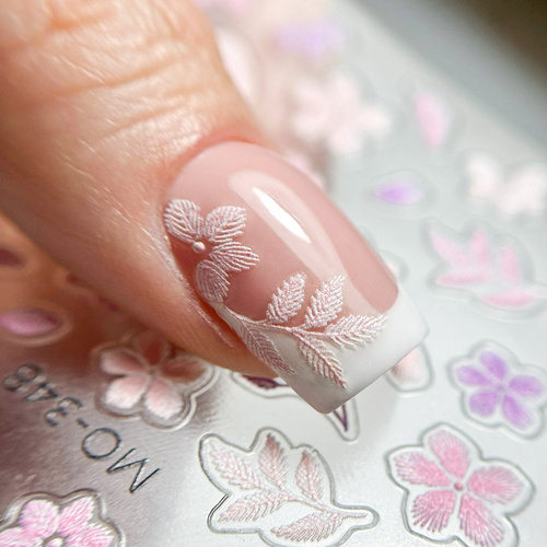 Naklejki do paznokci 5D samoprzylepne kwiaty MO-348