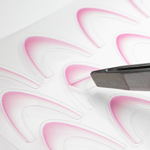 Gradientowe naklejki samoprzylepne na paznokcie/French/Ombre/Francuska linia uśmiechu 23szt. jasno różowe SD-1930