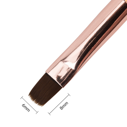 Pędzelek dwustronny do żelu Nr 4 i Nr 6 owalny panterka No Name