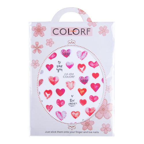 Naklejki do paznokci cienkie samoprzylepne walentynkowe CA-434