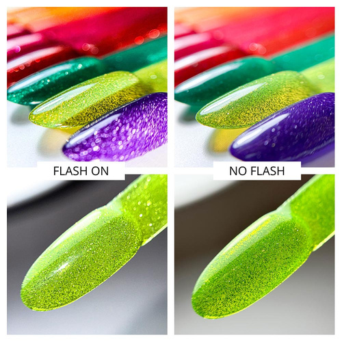 Lakier hybrydowy Molly Nails Flashing Lights Neon Evergreen HEMA/Di-HEMA Free 8g Nr 647