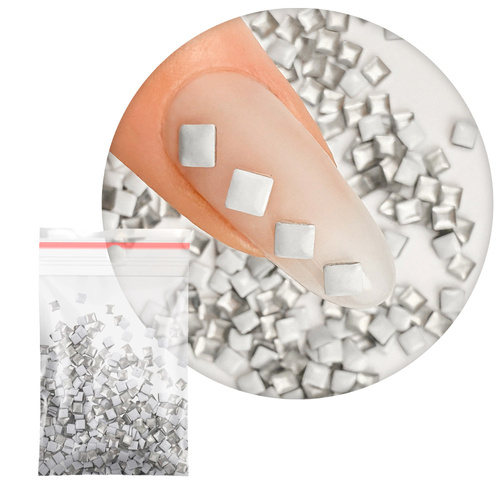 ShinePins gładkie ćwieki błyskotki ozdoby do paznokci kwadratowe large NTN Premium Nr 1 5g