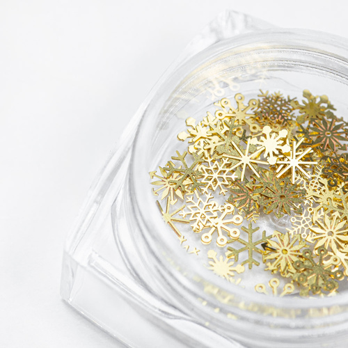 Ozdoby do paznokci Snowflakes świąteczne śnieżynki słoiczek