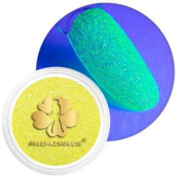 Pyłek do paznokci Syreni Pył Neonowy UV 3 świecący w promieniach UV Allepaznokcie 2,5 g Oryginalny słoiczek