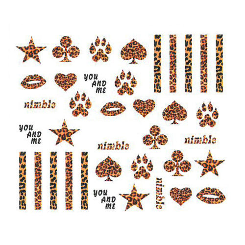 Naklejki wodne do paznokci panterka BN-1578