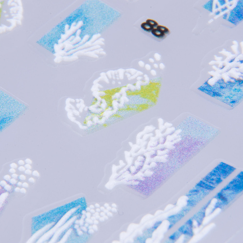 Naklejki biżuteryjne 5D samoprzylepne wypukłe akrylowe morskie Nr 88