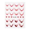 Naklejki samoprzylepne na paznokcie 5D/ French/ Francuska linia uśmiechu 20szt red SD-2283
