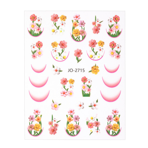 Naklejki do paznokci samoprzylepne kwiaty JO-2715
