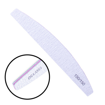 Pilnik do paznokci łódka zebra różowy środek 150/150 pakiet 10szt