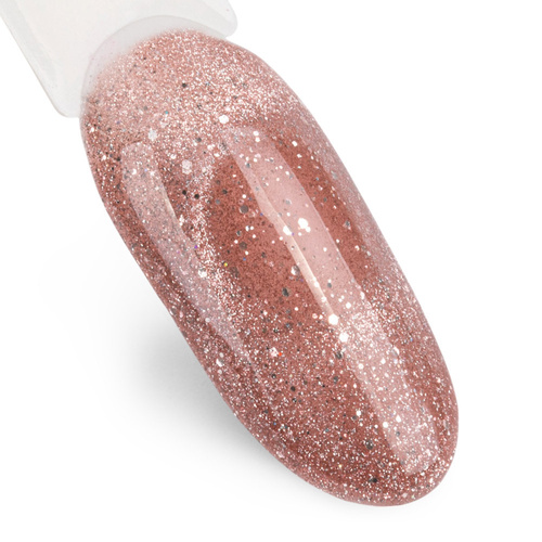 Magnetyczny lakier hybrydowy z efektem kociego oka Cat Eye Foxy Eyes Radiant Brown MollyLac 10g Nr 553