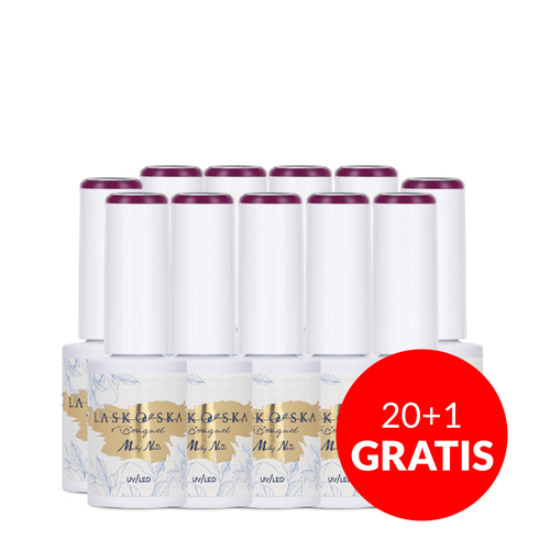 20+1gratis Lakier hybrydowy LED/UV Gel Polish Molly Nails @Bouquet by Laskovska Amaranthus HEMA/Di-HEMA Free 7g