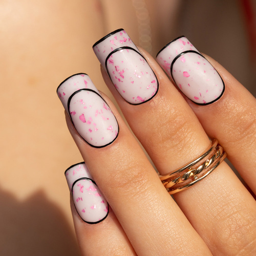 10+1gratis Mleczna baza kauczukowa Flakes Rubber Base Milk&Pink MollyLac HEMA Free 10 gram