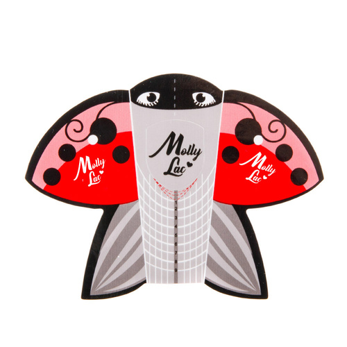 Szablony formy do paznokci Ladybug biedronka MollyLac 500 szt