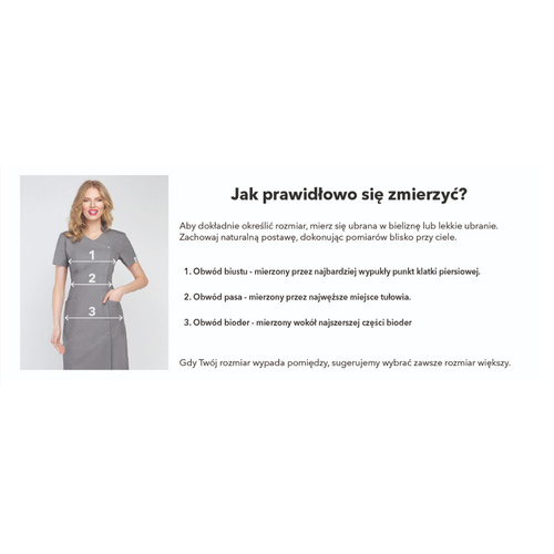 Fartuszek kosmetyczny Vena Spa 9 biały z cyrkoniami rozmiar 44