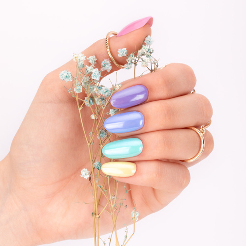 5+1gratis Lakier hybrydowy Molly Nails Yoghurt Citrine Cake HEMA/Di-HEMA Free 8g Nr 125