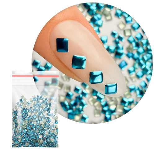 ShinePins gładkie ćwieki błyskotki ozdoby do paznokci kwadratowe large NTN Premium Nr 12 5g