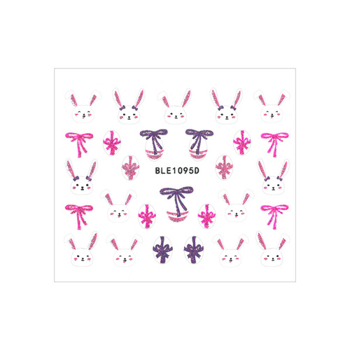 Naklejki do paznokci 3D samoprzylepne brokatowe wielkanocne  BLE 1095D