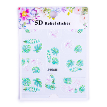 Naklejki biżuteryjne 5D samoprzylepne wypukłe akrylowe liście Z-D3688