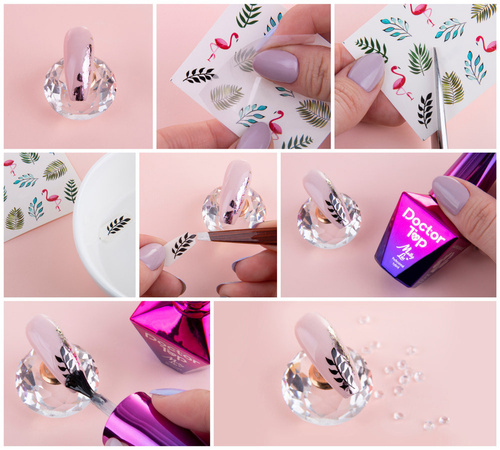 Naklejki wodne do paznokci kwiaty STZ-884