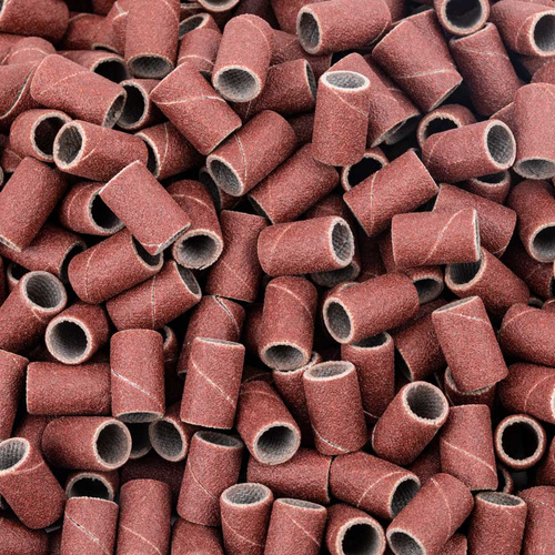 Kapturki do manicure i pedicure mandrele nakładki ścierne cylinder 6mm gradacja 240 brązowe 1000 szt.