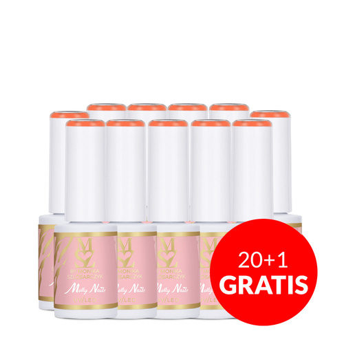 20+1gratis Lakier hybrydowy Molly Nails @Summer Love by Monika Szlósarczyk HEMA/Di-HEMA Free 7g Nr 9
