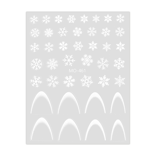 Naklejki do paznokci samoprzylepne świąteczne/ French/ Francuska linia uśmiechu Molly Nails MO-461