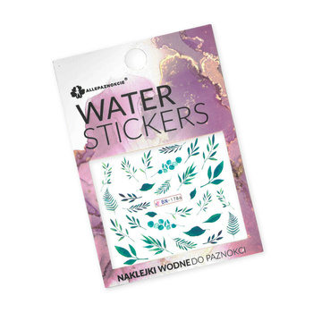 Naklejki wodne do paznokci liście BN-1786